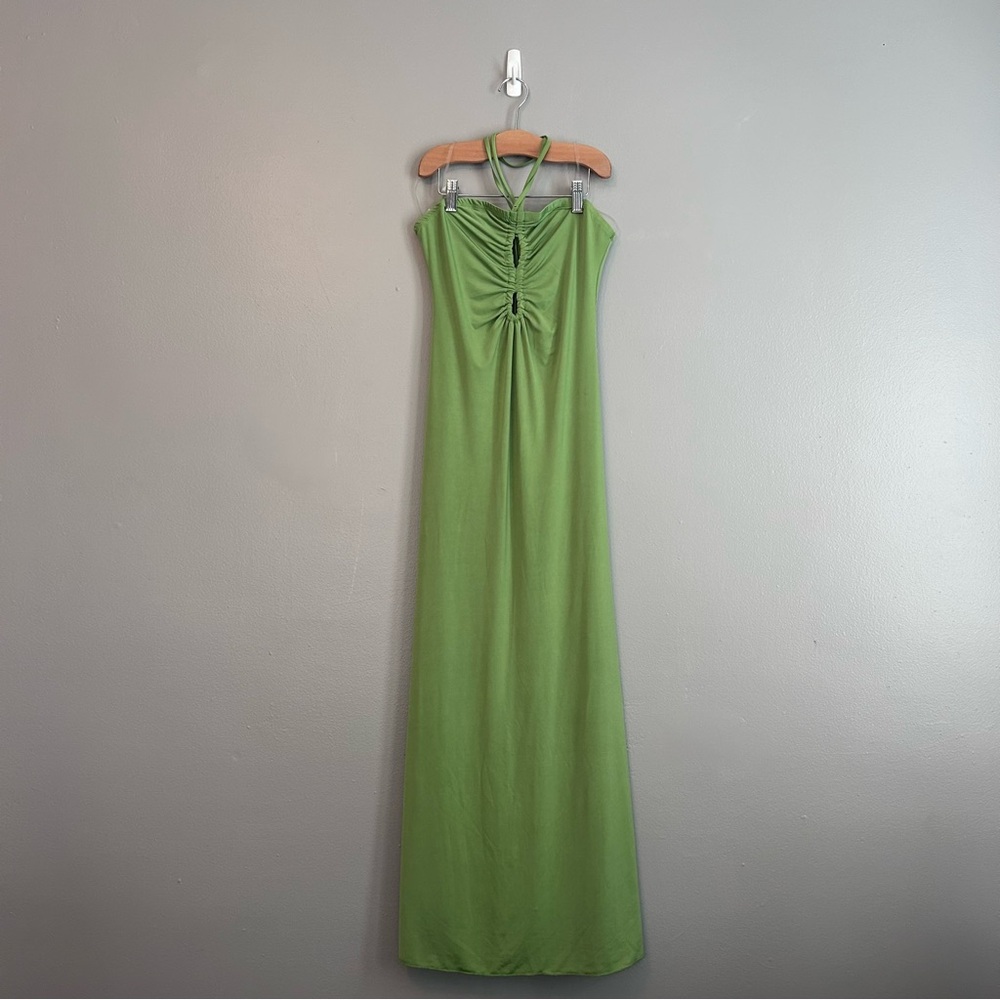 Sincerely Jules Green Halter Maxi Dress